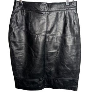 Victoria Leather | 100% Genuine Leather Black Skirt